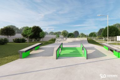 Design av skatepark og pumptrack i betong - Wierzchowo