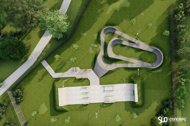 Design av skatepark og pumptrack i betong - Wierzchowo
