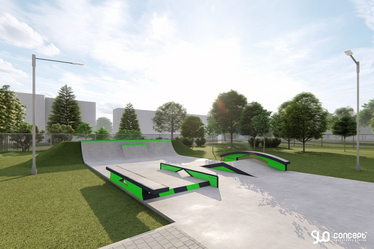 Concrete skatepark and pumptrack project - Wierzchowo