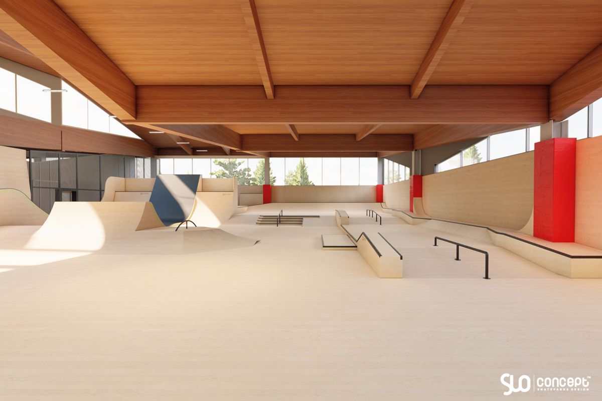 Indoor modular skatepark project - Zory