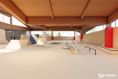 Indoor modular skatepark project - Zory