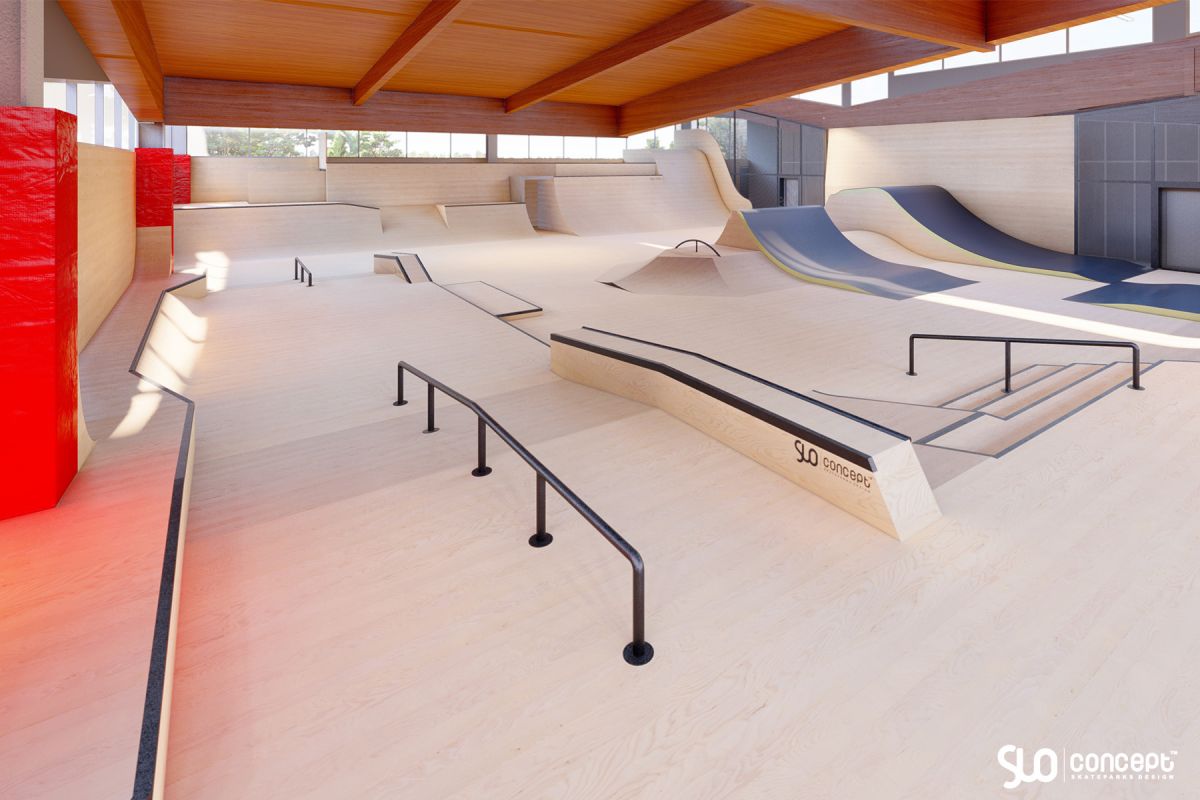 Modulares Projekt für einen Indoor-Skatepark - Zory