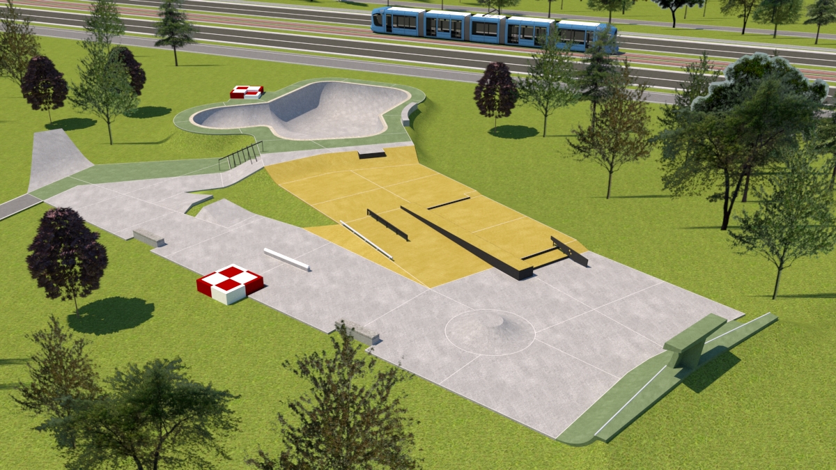 مشاريع Skatepark - Kraków Park Lotników